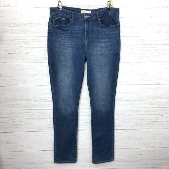 Levi's Signature Women's Jeans Straight Leg Mid Rise size 16L length 34" - Picture 1 of 9